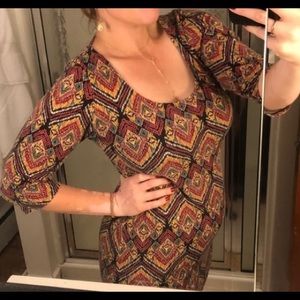 Dress 3/4 Sleeves Aztec Sz. XL